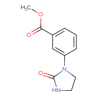 Chemical structure of methyl 3-(2-oxoimidazolidin-1-yl)benzoate - CSSB00000047517