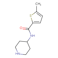 Chemical structure of 5-methyl-N-(piperidin-4-yl)thiophene-2-carboxamide - CSSB00000748003
