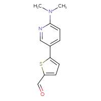 Chemical structure of 5-[6-(dimethylamino)pyridin-3-yl]thiophene-2-carbaldehyde - CSSB00016853154
