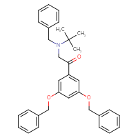 Chemical structure of 2-[benzyl(tert-butyl)amino]-1-[3,5-bis(benzyloxy)phenyl]ethan-1-one - CSSB02495332838