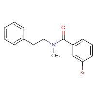 Chemical structure of 3-bromo-N-methyl-N-(2-phenylethyl)benzamide - CSSB00000413366