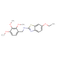 Chemical structure of 6-ethoxy-N-[(2,3,4-trimethoxyphenyl)methyl]-1,3-benzothiazol-2-amine - CSSB00064881198