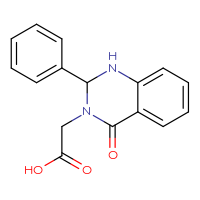 Chemical structure of 2-(4-oxo-2-phenyl-1,2,3,4-tetrahydroquinazolin-3-yl)acetic acid - CSSB00103162039