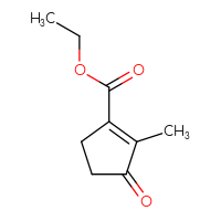Chemical structure of ethyl 2-methyl-3-oxocyclopent-1-ene-1-carboxylate - CSSB00010640479