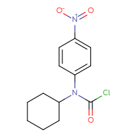 Chemical structure of N-cyclohexyl-N-(4-nitrophenyl)carbamoyl chloride - CSSB06305440488