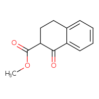 Chemical structure of methyl 1-oxo-1,2,3,4-tetrahydronaphthalene-2-carboxylate - CSSB00000760376