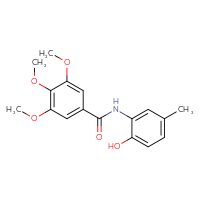 Chemical structure of N-(2-hydroxy-5-methylphenyl)-3,4,5-trimethoxybenzamide - CSSB00046109775