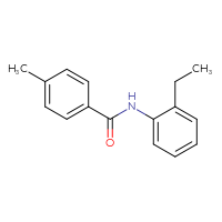 Chemical structure of N-(2-ethylphenyl)-4-methylbenzamide - CSSB00046153487
