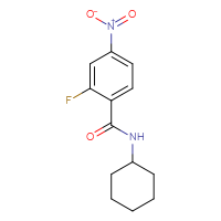 Chemical structure of N-cyclohexyl-2-fluoro-4-nitrobenzamide - CSSB00025711905
