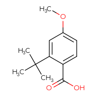 Chemical structure of 2-tert-butyl-4-methoxybenzoic acid - CSSB00010262568