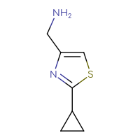 Chemical structure of 1-(2-cyclopropyl-1,3-thiazol-4-yl)methanamine - CSSB00000754917