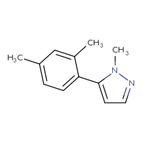Chemical structure of 5-(2,4-dimethylphenyl)-1-methyl-1H-pyrazole - CSSB00043040132