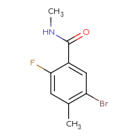 Chemical structure of 5-bromo-2-fluoro-N,4-dimethylbenzamide - CSSB02495350777