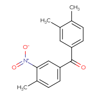 Chemical structure of (3,4-dimethylphenyl)(4-methyl-3-nitrophenyl)methanone - CSSB00160291600
