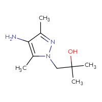 Chemical structure of 1-(4-amino-3,5-dimethyl-1H-pyrazol-1-yl)-2-methylpropan-2-ol - CSSB00023099265