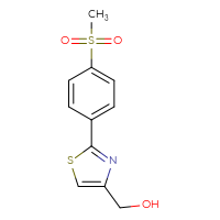 Chemical structure of [2-(4-methanesulfonylphenyl)-1,3-thiazol-4-yl]methanol - CSSB01737474360