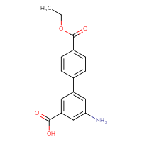 Chemical structure of 5-amino-4'-(ethoxycarbonyl)-[1,1'-biphenyl]-3-carboxylic acid - CSSB00150701533