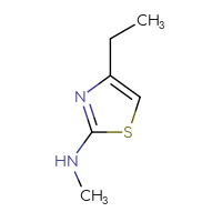 Chemical structure of 4-ethyl-N-methyl-1,3-thiazol-2-amine - CSSB00011774457