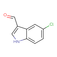 Chemical structure of 5-chloro-1H-indole-3-carbaldehyde - CSSB00011218521