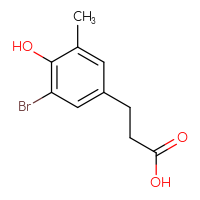 Chemical structure of 3-(3-bromo-4-hydroxy-5-methylphenyl)propanoic acid - CSSB00010289070