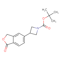 Chemical structure of tert-butyl 3-(1-oxo-1,3-dihydro-2-benzofuran-5-yl)azetidine-1-carboxylate - CSSB21509799789