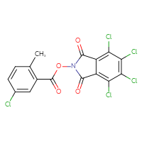 Chemical structure of 4,5,6,7-tetrachloro-1,3-dioxo-2,3-dihydro-1H-isoindol-2-yl 5-chloro-2-methylbenzoate - CSSB20269635631