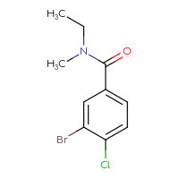 Chemical structure of 3-bromo-4-chloro-N-ethyl-N-methylbenzamide - CSSB00013029129
