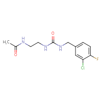 Chemical structure of N-[2-({[(3-chloro-4-fluorophenyl)methyl]carbamoyl}amino)ethyl]acetamide - CSSB02019065422