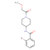 Chemical structure of 2-bromo-N-[1-(2-methoxyacetyl)piperidin-4-yl]benzamide - CSSB00060963154
