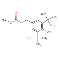 Chemical structure of methyl 3-(3,5-di-tert-butyl-4-hydroxyphenyl)propanoate - CSSB00000070628