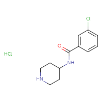 Chemical structure of 3-chloro-N-(piperidin-4-yl)benzamide hydrochloride - CSSB00103156012