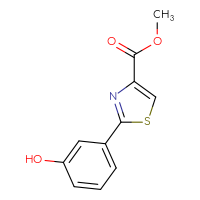 Chemical structure of methyl 2-(3-hydroxyphenyl)-1,3-thiazole-4-carboxylate - CSSB00013009649