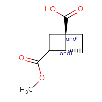 Chemical structure of rac-(1R,4R)-3-(methoxycarbonyl)bicyclo[2.2.0]hexane-1-carboxylic acid - CSSB20529206658