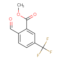 Chemical structure of methyl 2-formyl-5-(trifluoromethyl)benzoate - CSSB00135399779