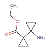 Chemical structure of ethyl 1'-amino-[1,1'-bi(cyclopropane)]-1-carboxylate - CSSB00000100907