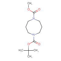 Chemical structure of 1-tert-butyl 5-methyl 1,5-diazocane-1,5-dicarboxylate - CSSB02414506144