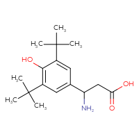 Chemical structure of 3-amino-3-(3,5-di-tert-butyl-4-hydroxyphenyl)propanoic acid - CSSB00020652547
