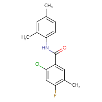 Chemical structure of 2-chloro-N-(2,4-dimethylphenyl)-4-fluoro-5-methylbenzamide - CSSB02035227951
