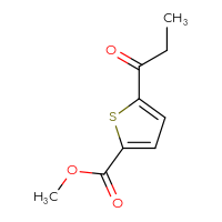Chemical structure of methyl 5-propanoylthiophene-2-carboxylate - CSSB00029870942