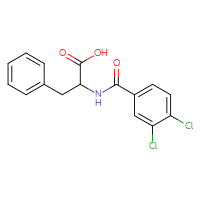 Chemical structure of 2-[(3,4-dichlorophenyl)formamido]-3-phenylpropanoic acid - CSSB00025730730