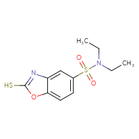 Chemical structure of N,N-diethyl-2-sulfanyl-1,3-benzoxazole-5-sulfonamide - CSSB00000681246