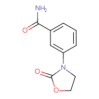 Chemical structure of 3-(2-oxo-1,3-oxazolidin-3-yl)benzamide - CSSB00055759700