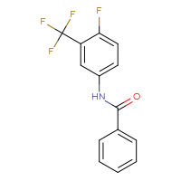 Chemical structure of N-[4-fluoro-3-(trifluoromethyl)phenyl]benzamide - CSSB00038555323