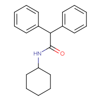 Chemical structure of N-cyclohexyl-2,2-diphenylacetamide - CSSB00046194708