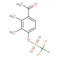 Chemical structure of 4-acetyl-2,3-dimethylphenyl trifluoromethanesulfonate - CSSB00102420937