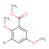 Chemical structure of methyl 3-bromo-2,5-dimethoxybenzoate - CSSB00011213265