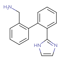 Chemical structure of 1-[2'-(1H-imidazol-2-yl)-[1,1'-biphenyl]-2-yl]methanamine - CSSB06581787478