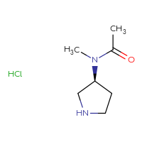 Chemical structure of N-methyl-N-[(3S)-pyrrolidin-3-yl]acetamide hydrochloride - CSSB00020642128