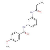 Chemical structure of 4-methoxy-N-(3-propanamidophenyl)benzamide - CSSB01420220271