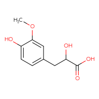 Chemical structure of 2-hydroxy-3-(4-hydroxy-3-methoxyphenyl)propanoic acid - CSSB00000035179